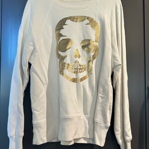 Zadig & Voltaire White Sweatshirt with Gold Accents